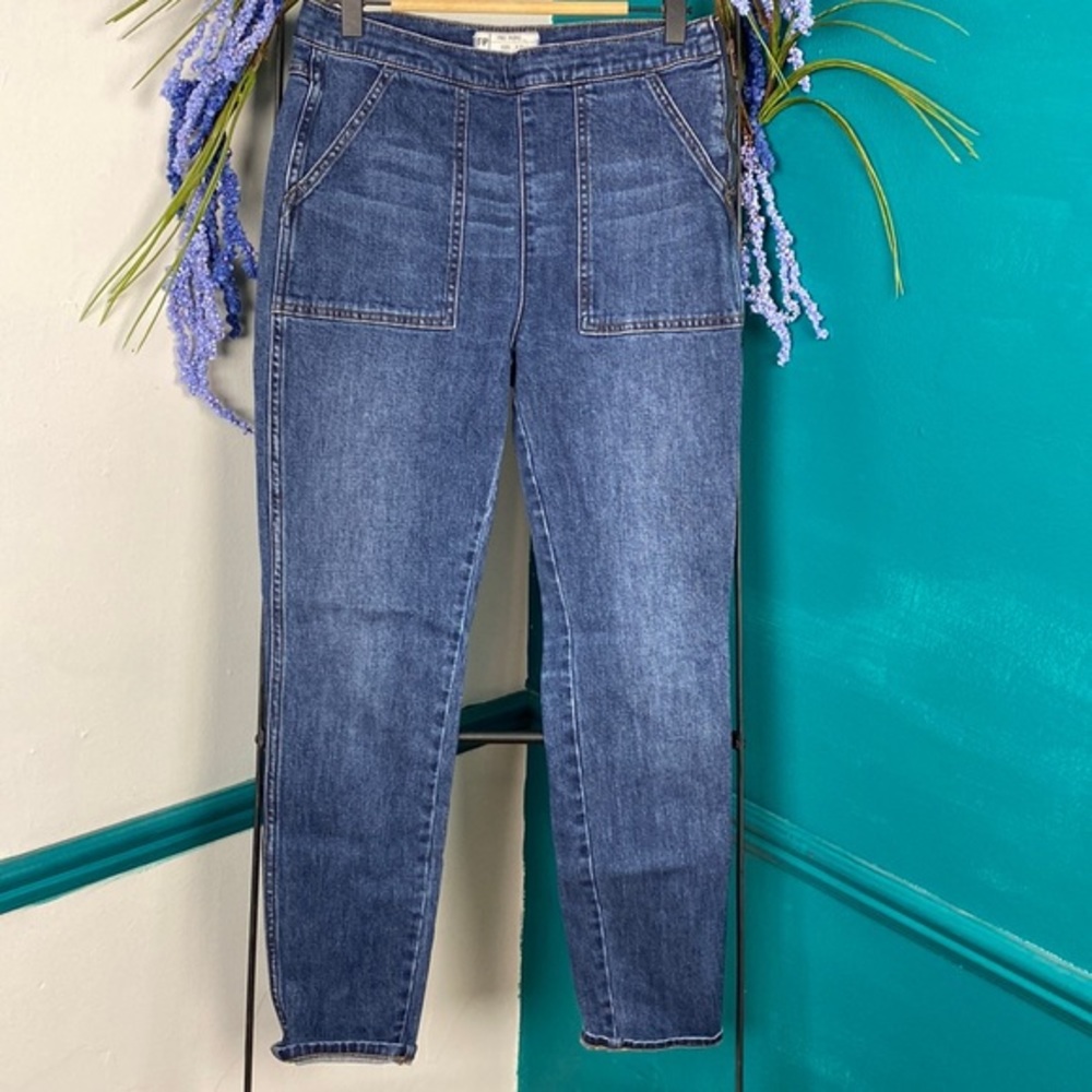 Free People Side Zip Square Pocket Jeans